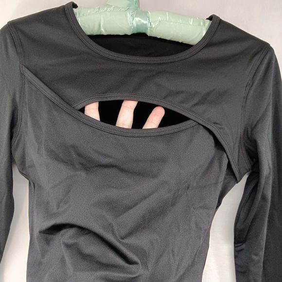 NWT & Bag Halara Cloudful Fabric Long Sleeve Thumb Hole Cropped Open Top Size S - Picture 12 of 12